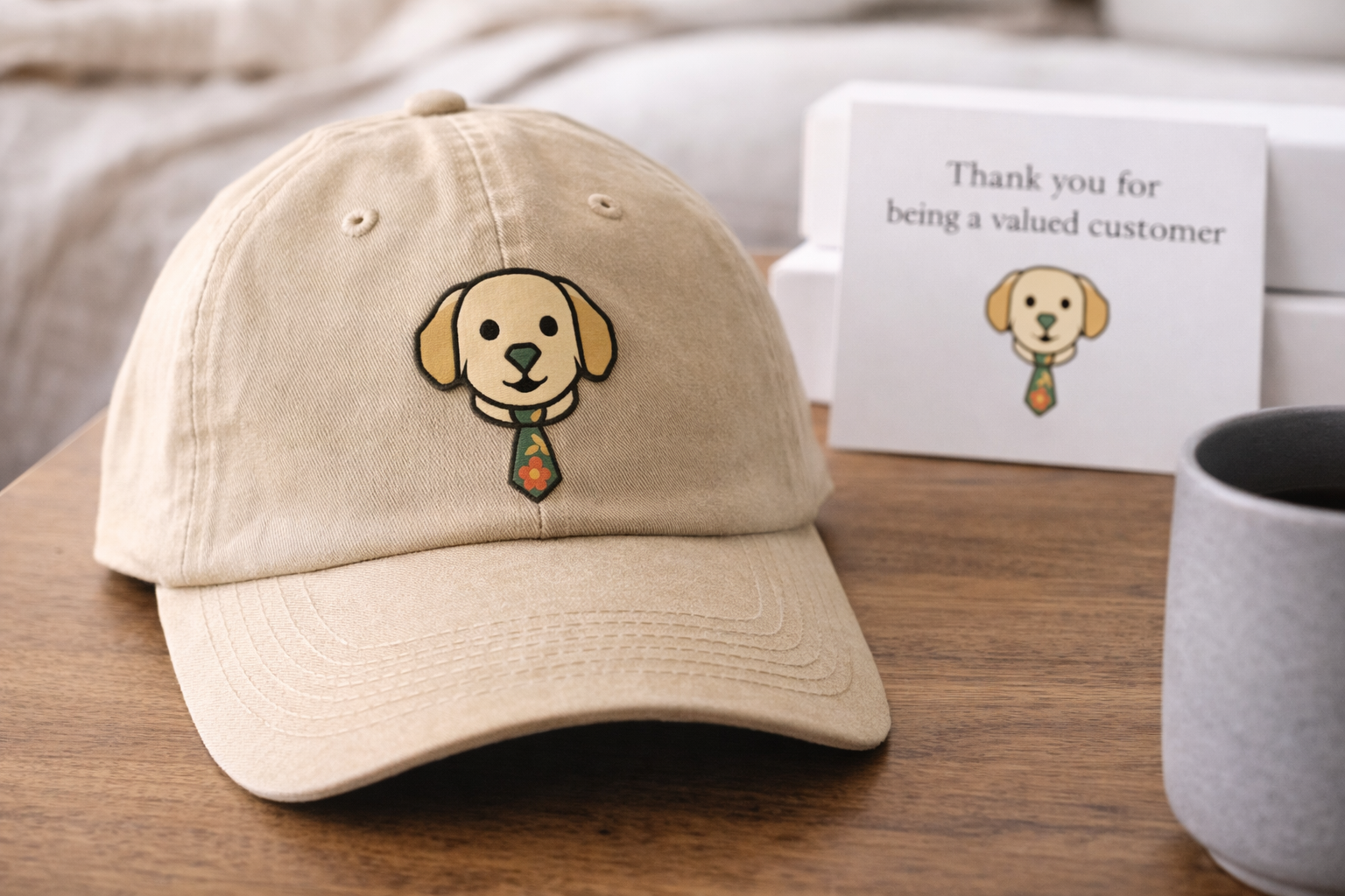 Customer merch kit flat lay